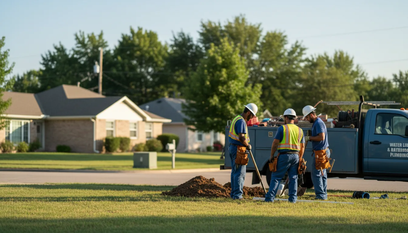 Residential water line and bathroom plumbing service in Audubon, MN